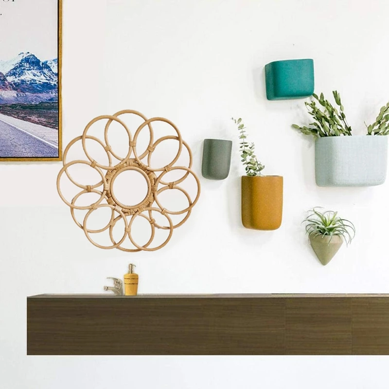 Рама из ротанга зеркальная декоративная рама настенные рамки винтажная для