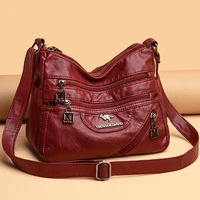 high quality soft leather luxury purses and handbags women bags designer multi pocket crossbody shoulder bags for women 2021 sac