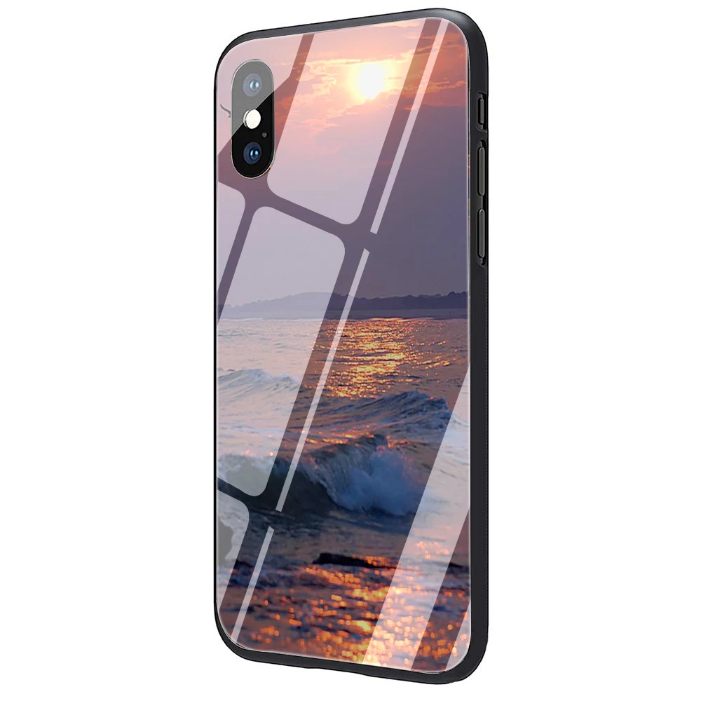 G10 EWAU Sunrise Sunset закаленное стекло чехол для телефона iPhone 11 Pro 6 6S Plus 7 8 Plus X XS XR XS Max - Color: G10