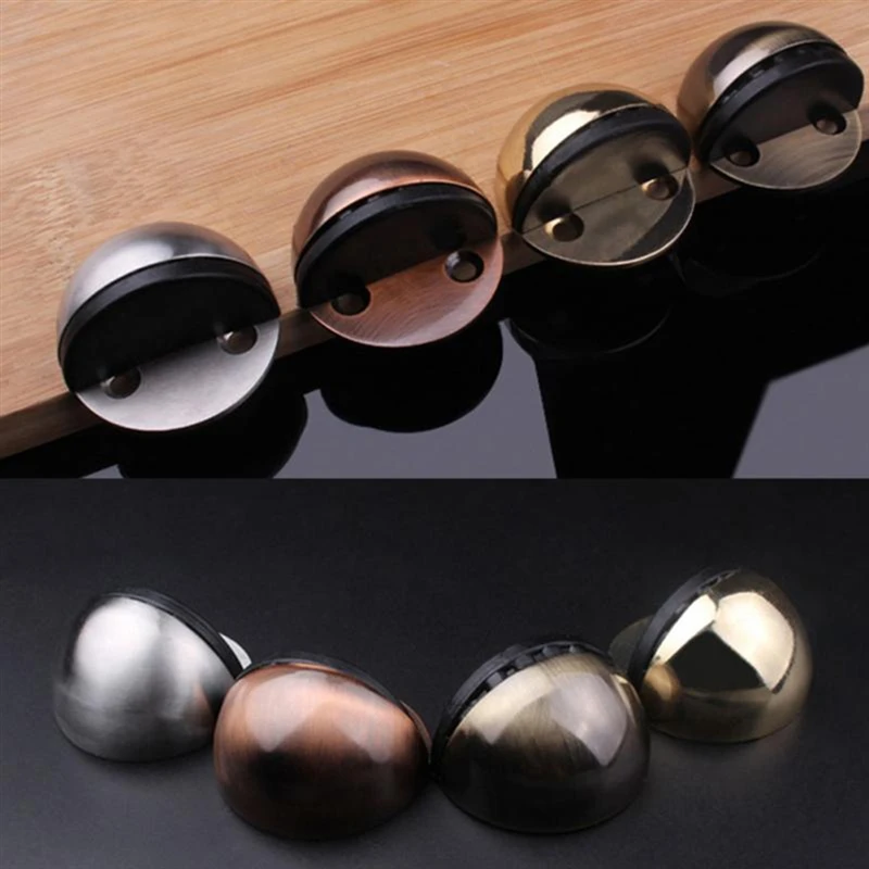 

Hidden Stainless Steel Rubber Door Stopper Non Punching Sticker Door Holders Catch Floor Mounted Nail-free Door Stops
