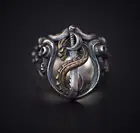 Для мужчин, в стиле ретро, панк-мифологическим Стиль Ктулху дракон меч металлические кольца властная рок вечерние ювелирные изделия