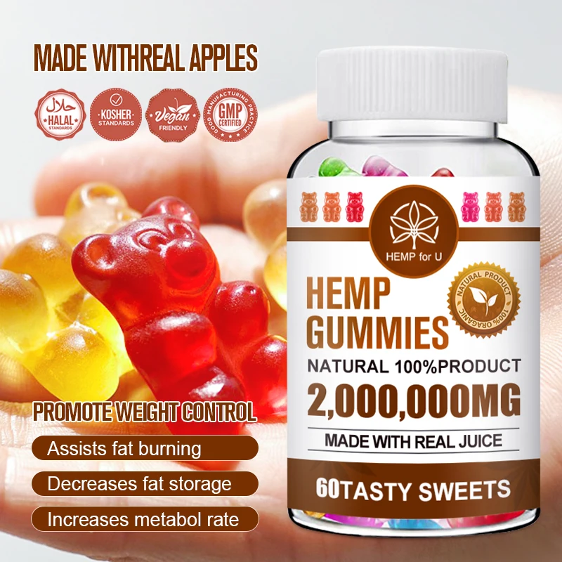 

60pcs 2000000mg Hemp Gummies Bear Gummy Hemp Oil Gummies CBD Relieve stress & Anxiety Relief Blend