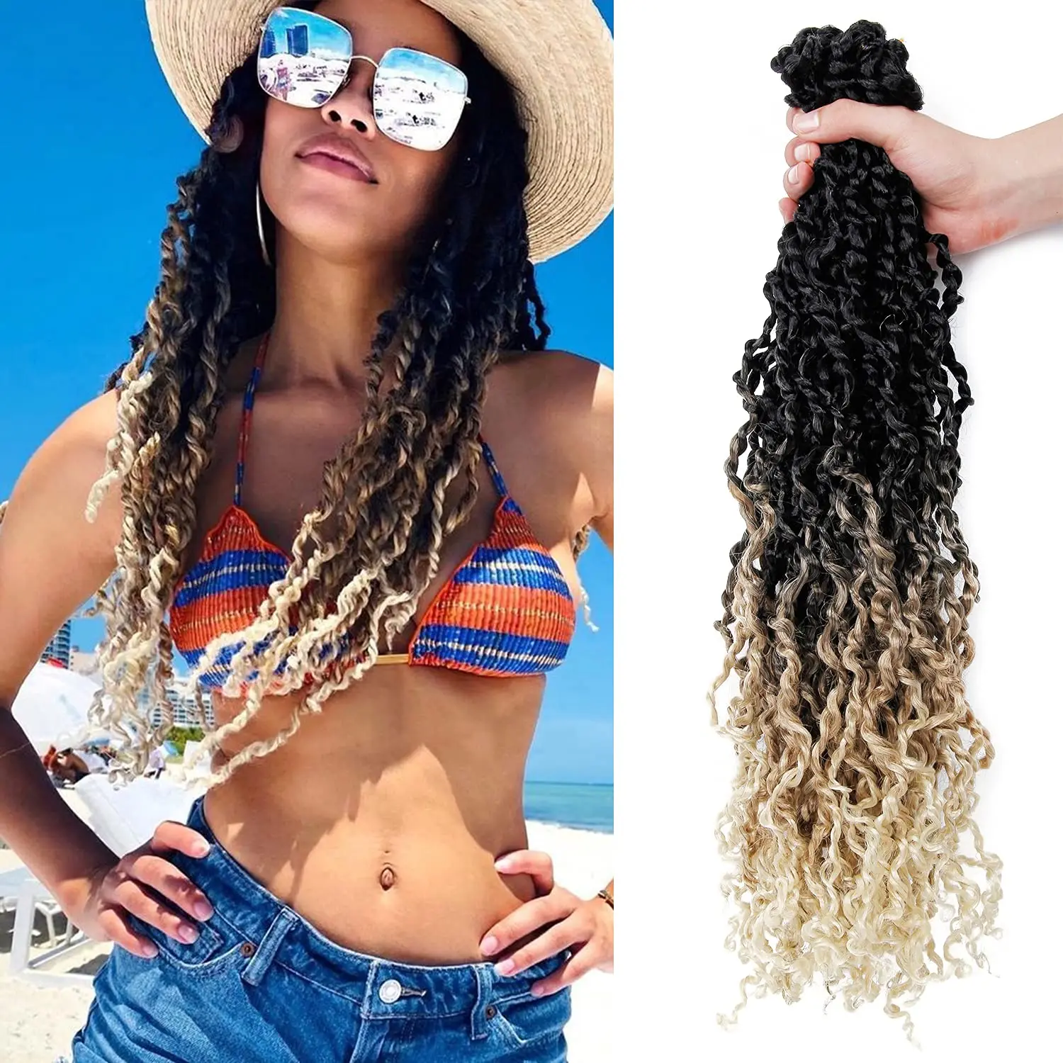 

Волосы вязаные крючком Peros Passion, 28 дюймов, косички вязанные крючком для черных женщин, синтетические косички для наращивания волос