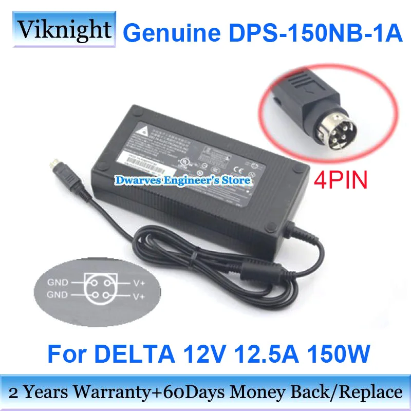 Genuine Delta DPS-150NB-1A 12V 12.5A 150W AC Power Supply Adapter For CIELO px150 epos PP-9635 Fec AP-3615 4pin Adapter Charger