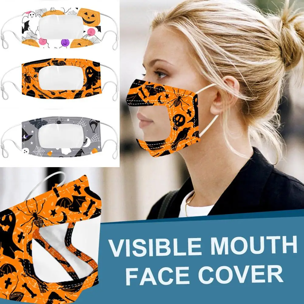 

Deaf Mute Mask Transparent Creative Plastic Mouth Masks Mascarillas Adjustable Protect Mask Unisex Washable Mask Mascarilla