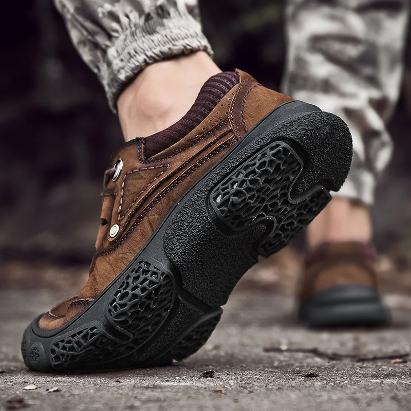 Туфли мужские из натуральной кожи повседневная обувь на шнуровке деловая