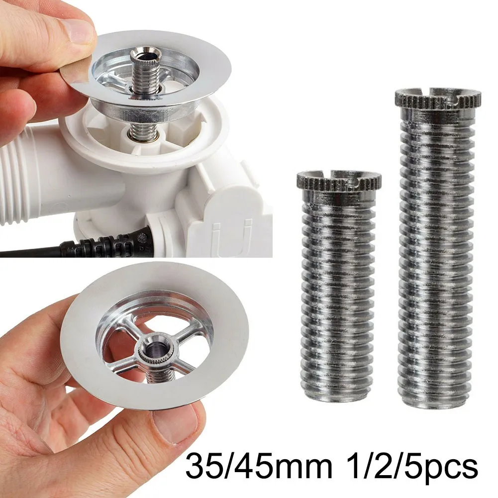 

1/2/5pc 35mm /45mm Kitchen Sink Basket Strainer Waste Threaded Screw Connector Stainless Steel Kitchen Tools