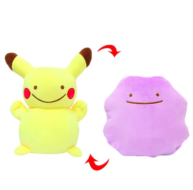 Pikachu 25 см аниме карманное животное Ditto Подушка передачи Пикачу чармандер Сквиртл Бульбазавр Мягкие плюшевые куклы игрушка подарок SA1666 - Цвет: Pikachu