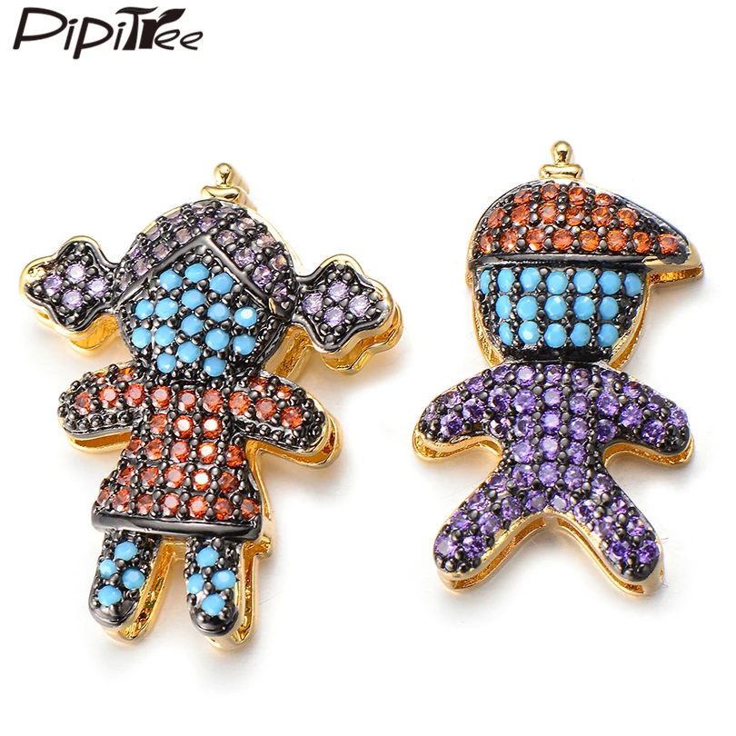 Pipitree золотой цвет семья Мальчики и шармы для девочек подходит 10 мм сетка браслет