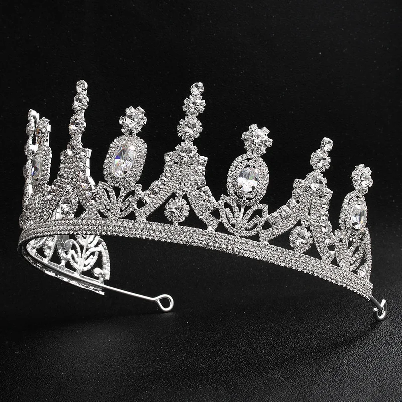 Веселая красавица Невеста инкрустированные циркониевые короны принцесса