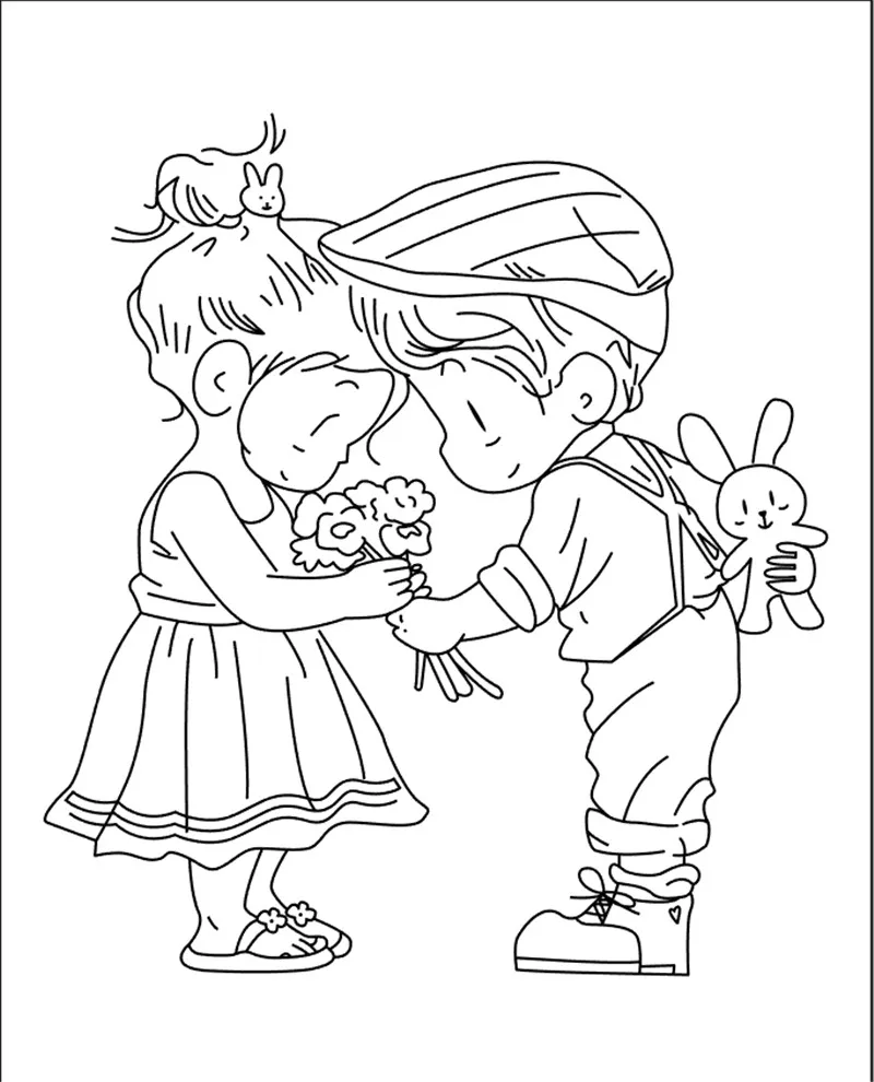 10x8 мальчик дает цветы для девочки прозрачный чистый силикон печать DIY