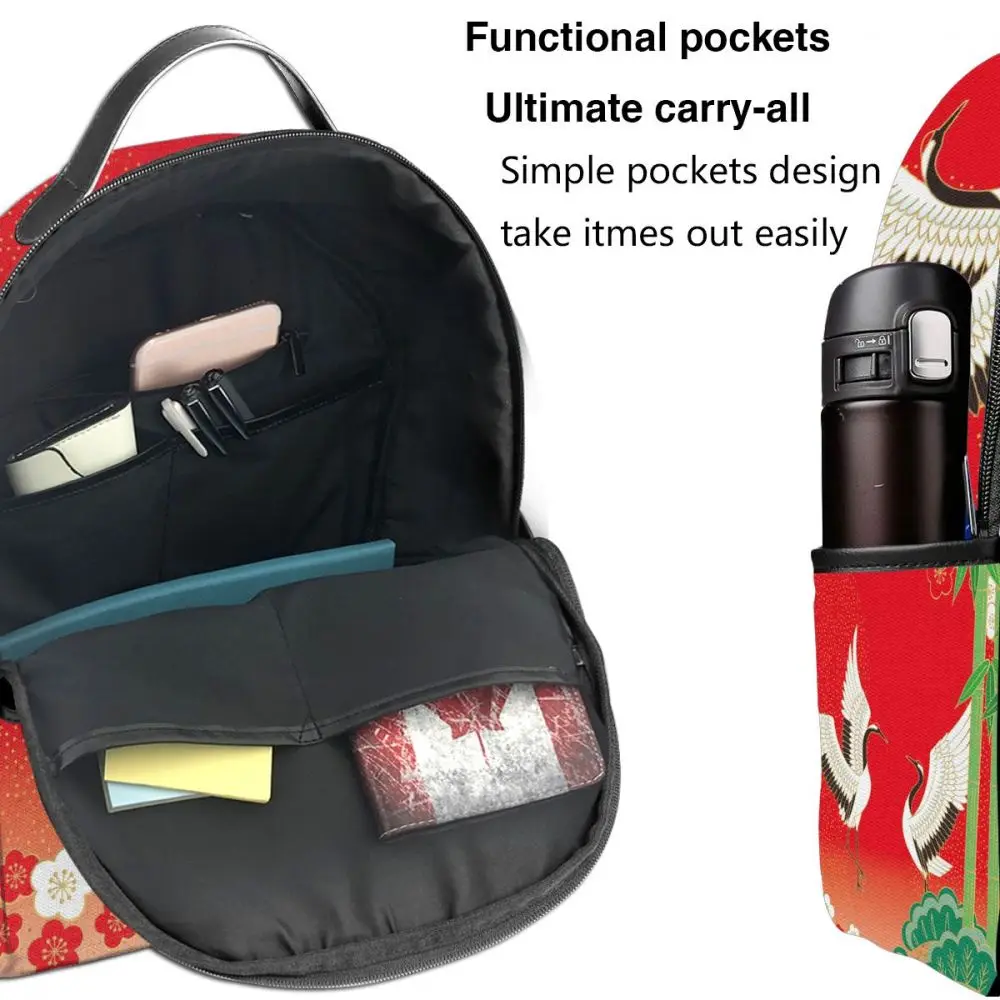 

Girls Backpack Fashion Women Backpack College School Bagpack Pine Bamboo Plum And Bird Travel Shoulder Bags For Teenage 2021