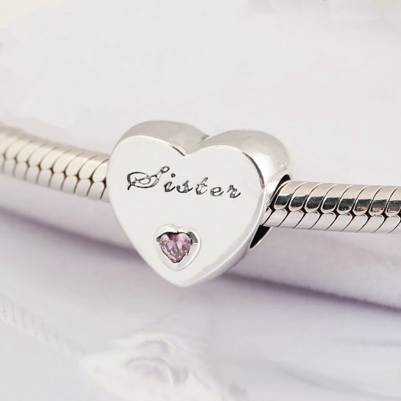 

Подвески в форме сердца с надписью «серебряные бусины 925 пробы» подходят для оригинального браслета «pan» ожерелье для женщин ювелирные изде...