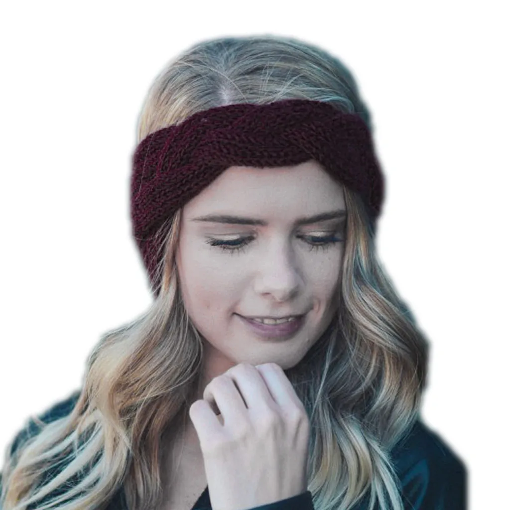 Ободки для женщин вязаные повязки волос детей девочек Зимняя Теплая повязка на
