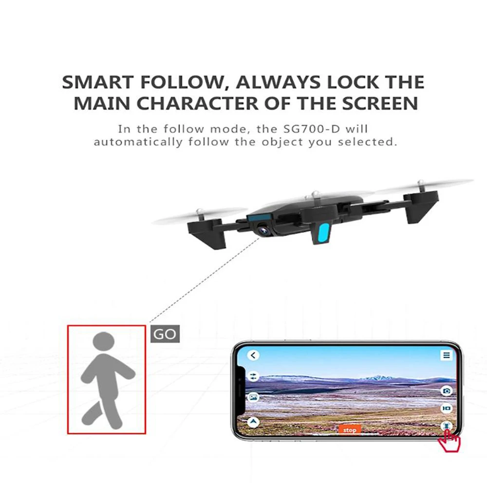 Новый WiFi FPV RC Дрон 4K с двойной камерой 50x зум селфи Профессиональный складной