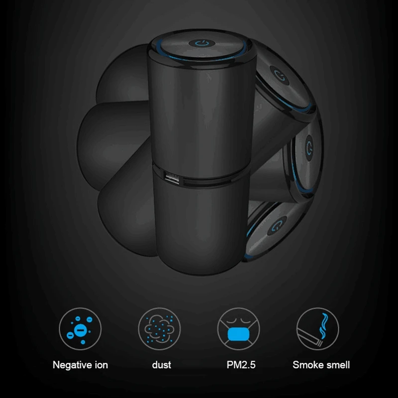 Автомобильный ионизатор очиститель воздуха освежитель PM2.5 от пыли для