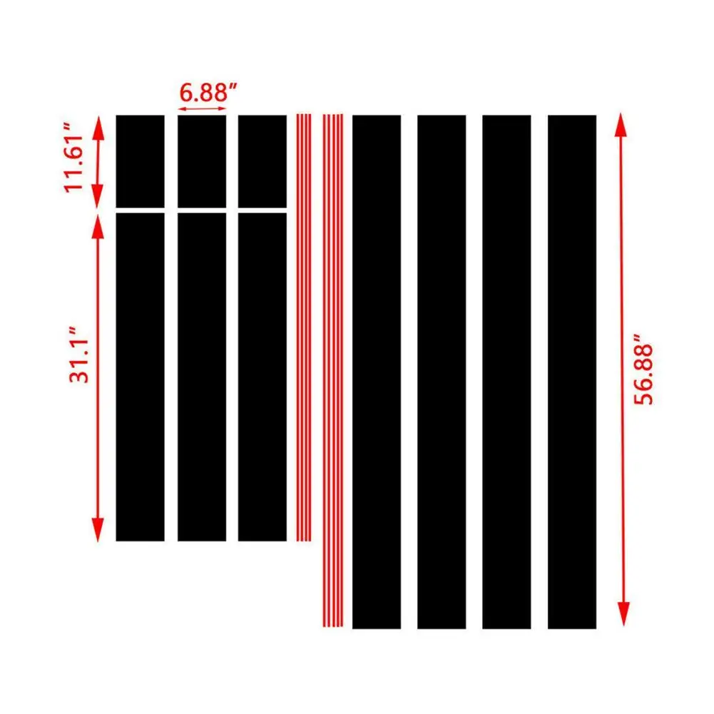 

1PCS car hood decals Y-326 car head cover stickers whole car stripe body decals Car stickers