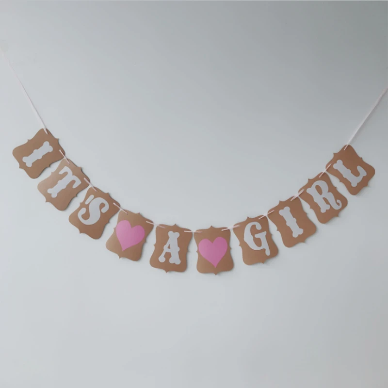 

It's A Boy It's A Girl Banners Baby Shower Party Decoration Paperboard Hanging Buntings Kids 1 2 3 4 5 Birthday Party Banners