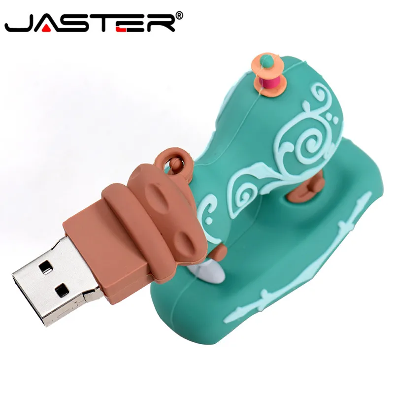 JASTER, новинка, USB 2,0, мультяшная швейная машина, модель, usb флеш-накопитель, 4 ГБ, 8 ГБ, 16 ГБ, 32 ГБ, 64 ГБ, 128 ГБ, флешка, U диск, рождественский подарок