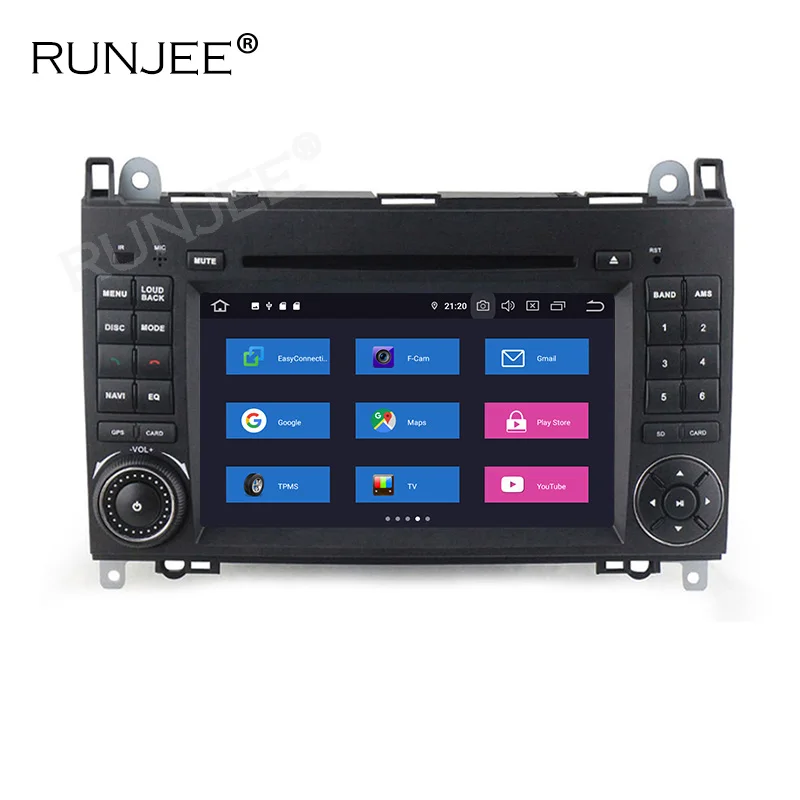 RUNJEE 2 din Android 9 автомобильный DVD мультимедийный радио плеер для Mercedes Benz B200 A B класс