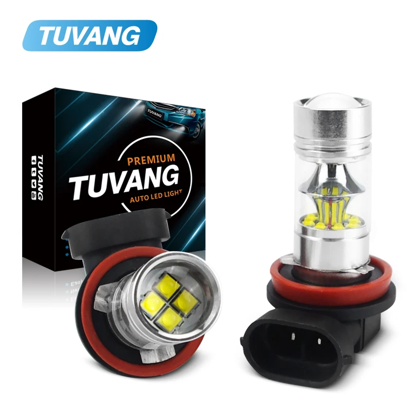 

2x H7 9006 HB4 9005 HB3 H8 H11 Car LED Lights 100W Lamps XBD Chip XBD DRL Daytime Running Lights Automobiles Fog Light Bulb