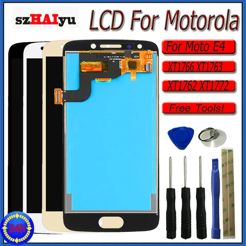 SzHAIyu ЖК-дисплей для Motorola Moto E4 XT1766 XT1763 XT1762 XT1772 сенсорный экран Запасные части