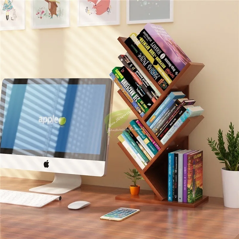 Простая Современная книжная полка простой стол студенческий книжный шкаф