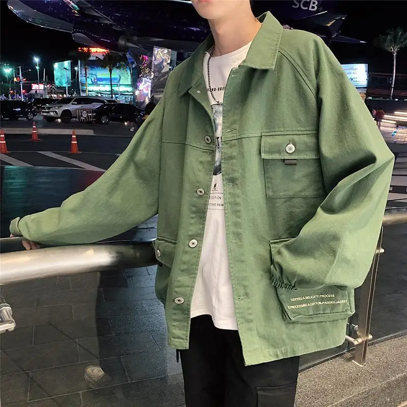 

New Men's Denim Jacket 2021 Spring Male Korean Version of The Trend Handsome Outer Clothes Student Jacket Men