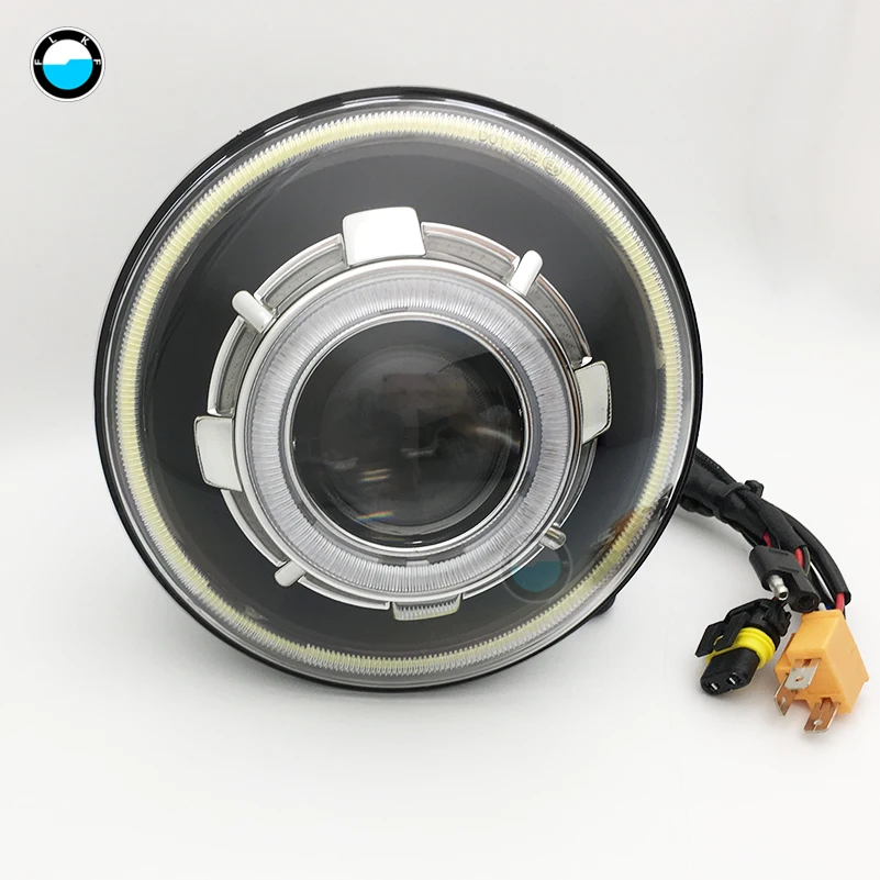 Из 2 предметов 7 дюймов светодиодный Звездное фары для автомобиля с дьявольские