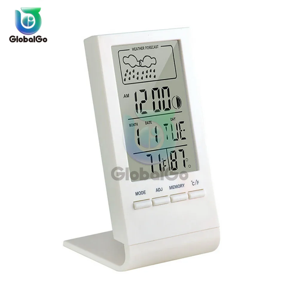 

Mini LCD Electronic Humidity Meter Thermometer Hygrometer Indoor Outdoor Digital Temperature Weather Station Clock