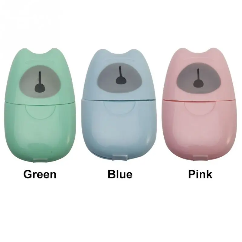 50 шт./кор. одноразовые Портативный мыло в коробке бумаги для мытья рук на открытом