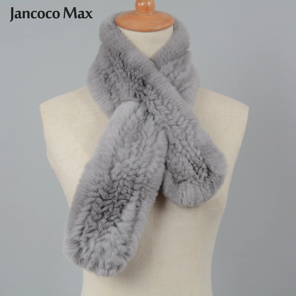 Зимний мягкий теплый шарф из натурального кроличьего меха женский модный