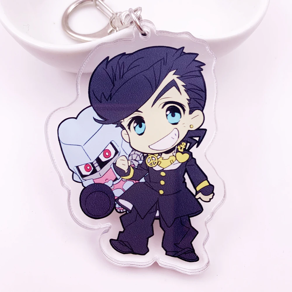 Аниме Jojos Необычные Приключения брелок Двусторонняя фигурка Kujo Jotaro Кира Yoshikage Цезарь акриловый брелок Коллекция подарок - Цвет: K0018-13