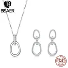 Комплект из колье и серёг, из серебра 925 пробы