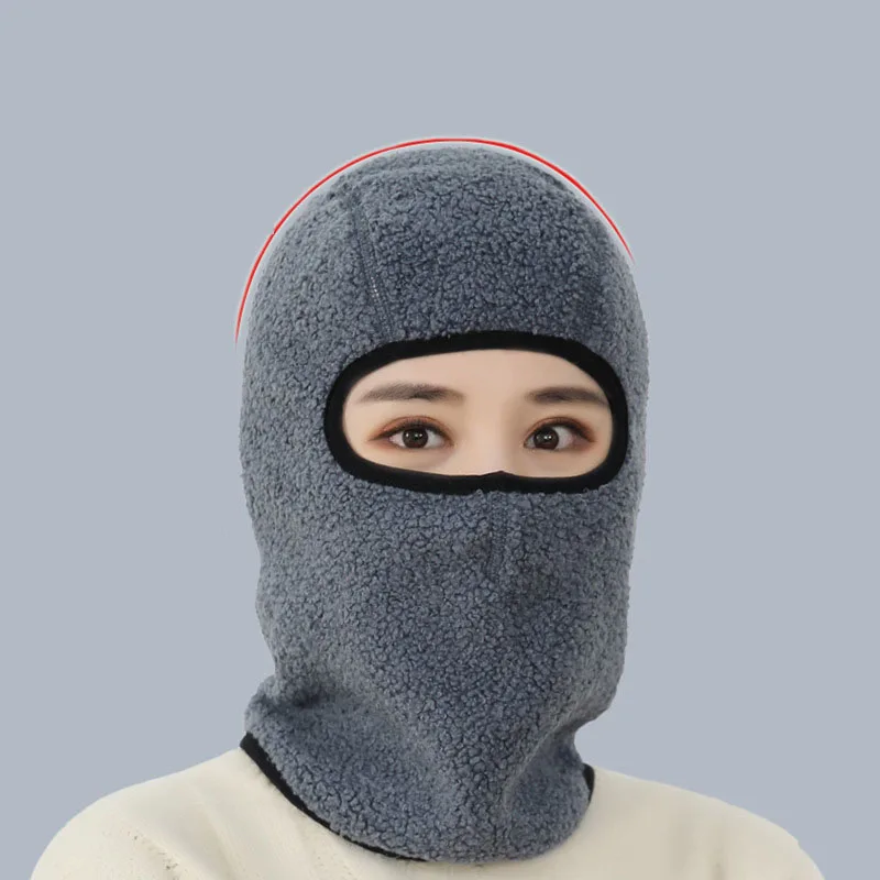Мотоциклетная полуполная маска для лица Флисовая теплая зимняя армейская
