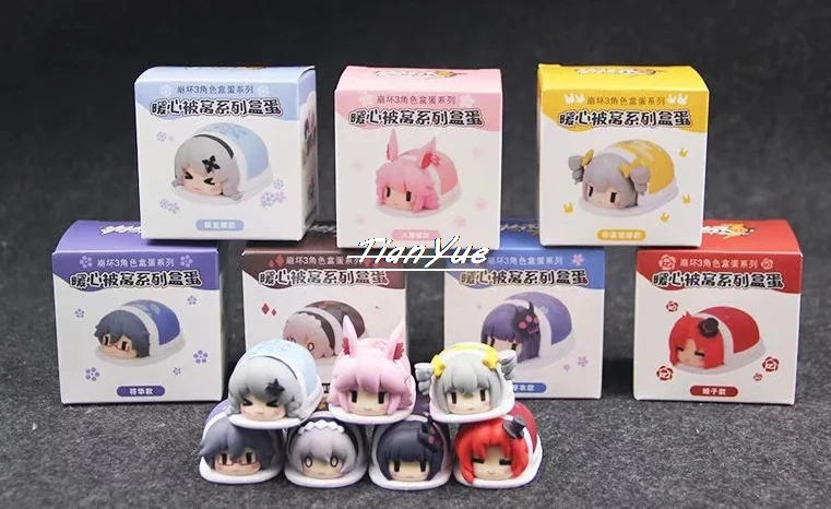 7 шт./компл. Mini Honkai Impact 3rd Kiana Kaslana Райден Мэй Броня зайчик Q ver. Фигурка Модели