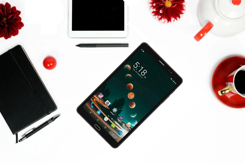 Системы Новые 8 дюймов планшетный ПК с системой андроида и 7,0 4G/3g Телефонный звонок Octa Core 4 Гб Оперативная память 64 Гб Встроенная память с двумя сим-картами ips Wi-Fi gps планшет