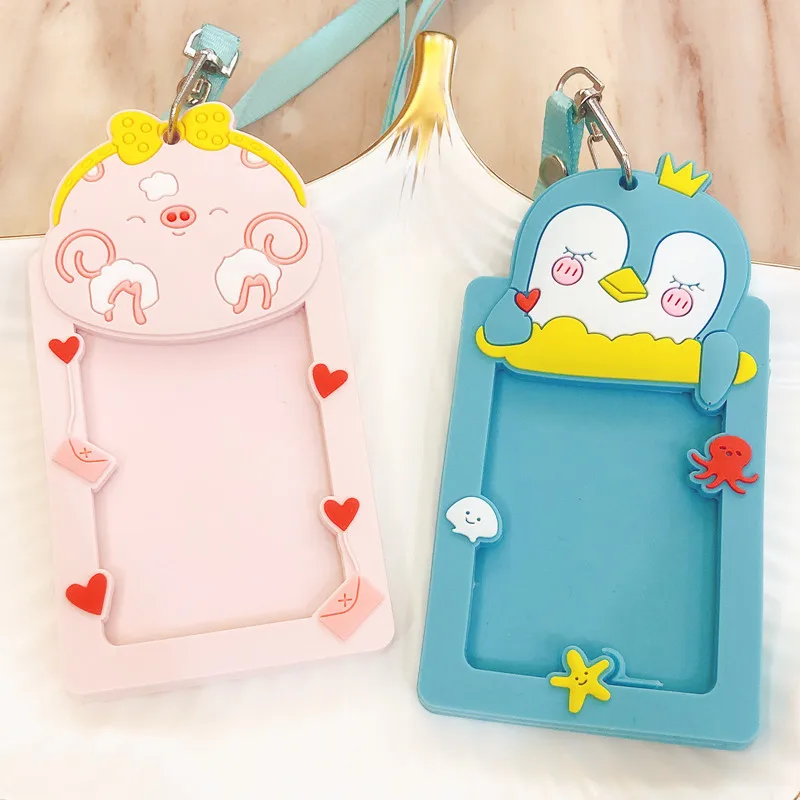 Милые панды обезьяны животные банк кредитницы держатели унисекс силиконовый