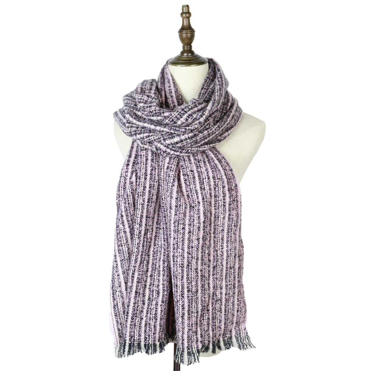 Зимние теплые шали шарфы длинные палантины мягкий пэчворк тканый палантин