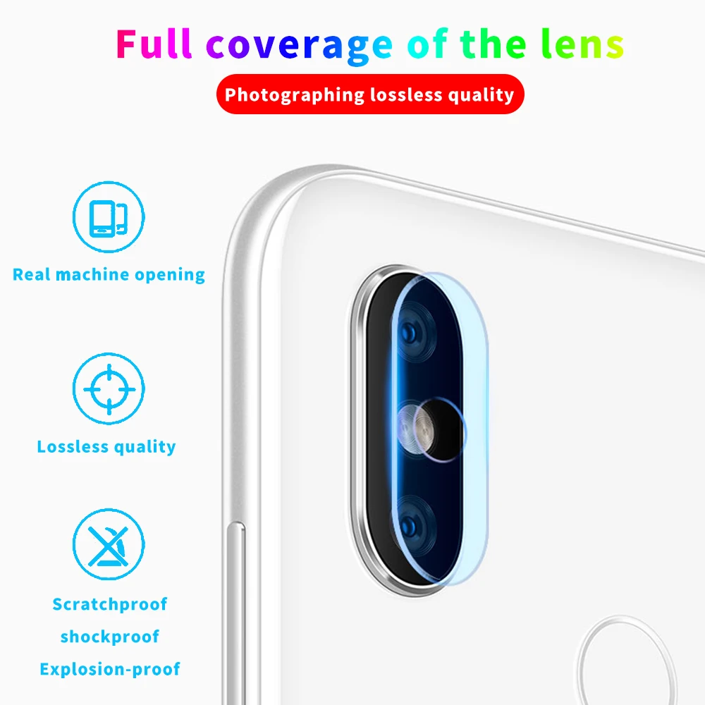 2Pcs 9D Back Camera Lens For Redmi Note 8T Tempered Glass Xiaomi Mi 8 Lite SE glass | Мобильные телефоны и аксессуары