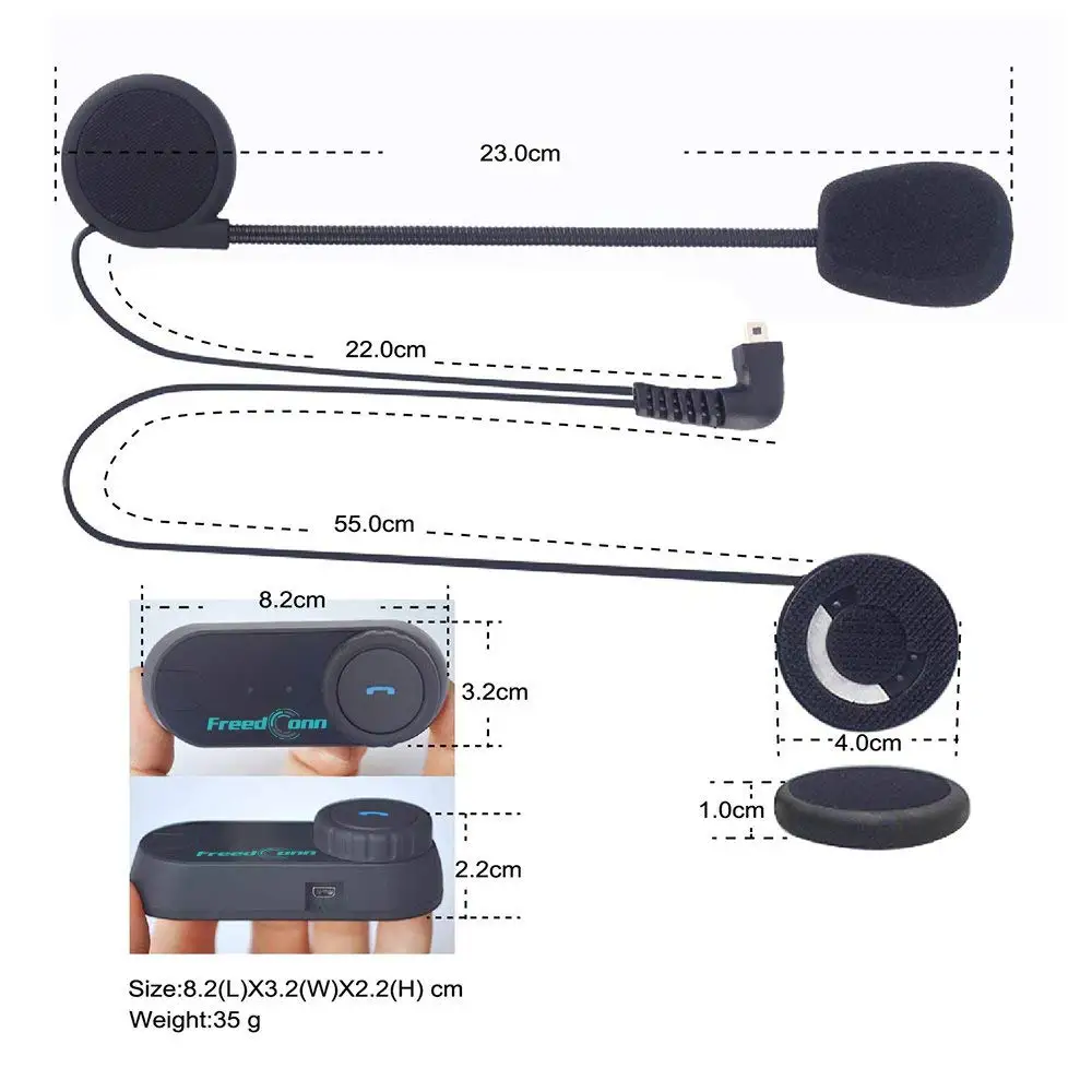 FreedConn бренд T COM VB Bluetooth мотоциклетный шлем гарнитура 800 м мотоциклетная рация Intercom