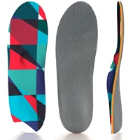 colorful geometric high arch support insole memory foam orthopedic insoles for men and women