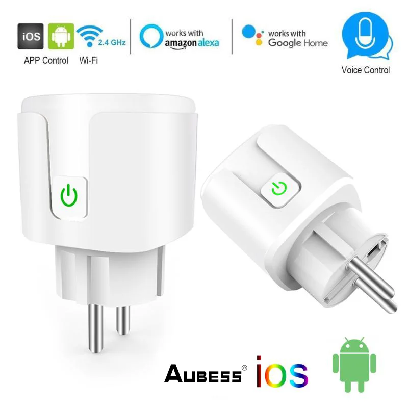 

16A WiFi Smart Plug Outlet Tuya Smart Life APP Remote Control Smart Socket Home Appliances Works with Alexa Google Home