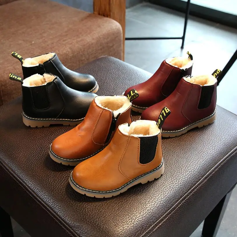 Ботинки Martin для мальчиков и девочек модная брендовая детская кожаная обувь на