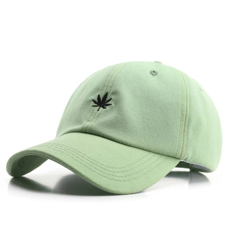 

Summer Leaf Green Cap With Visor Hip Hop Hat Beige Cotton Baseball Caps For Men Women Snapback Hats Gorras Para Hombre
