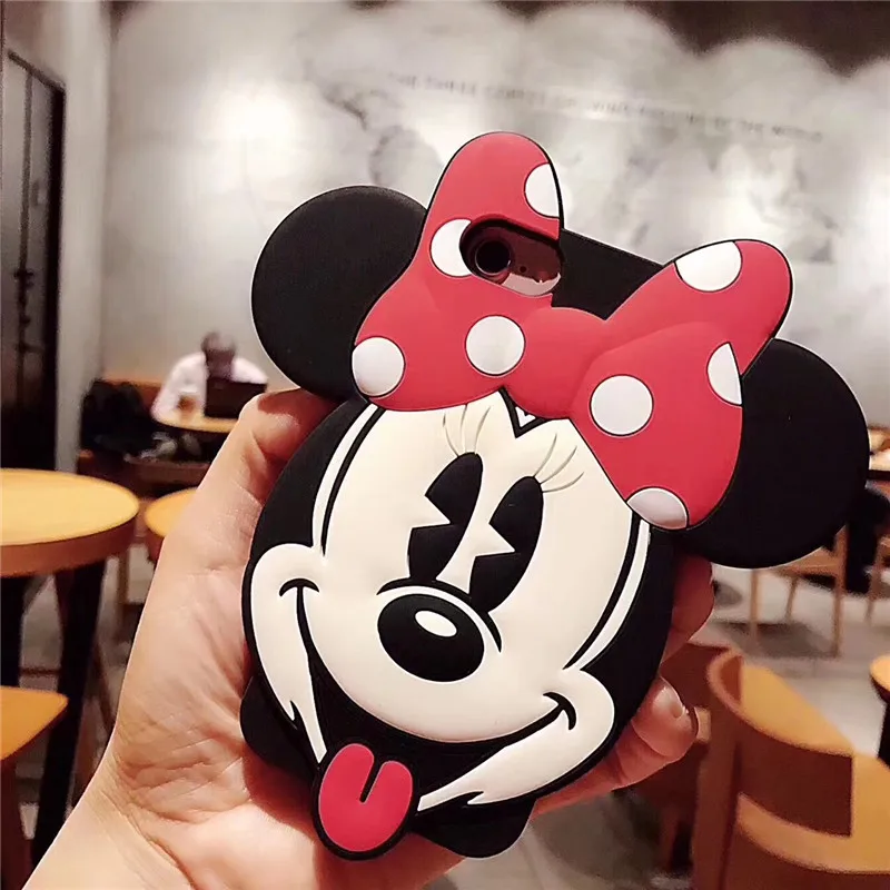 Роскошный 3D Модный милый мягкий силиконовый гелевый Чехол с большой головой