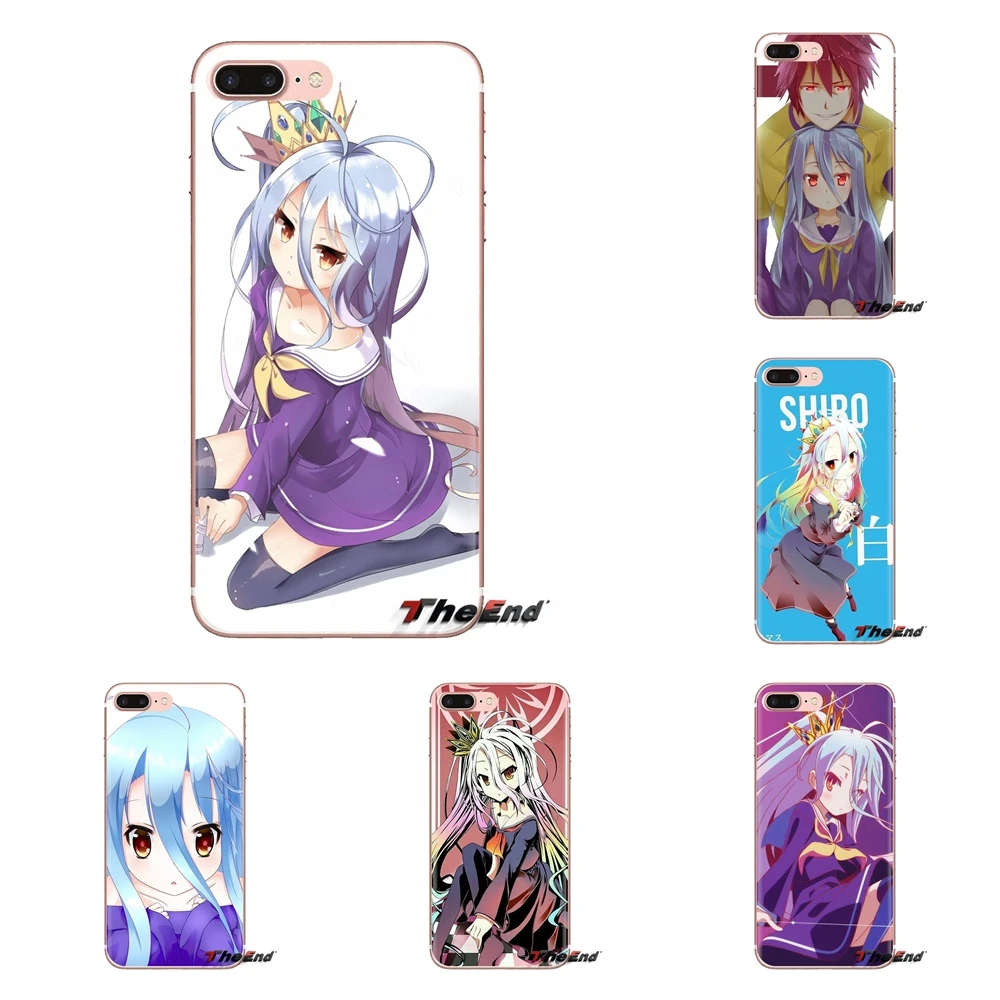 cartoon no game life Shiro For iPhone XS Max XR X 4 4S 5 5S 5C SE 6 6S 7 8 Plus Samsung Galaxy J1 J3 J5 J7 A3 A5 Phone Covers |