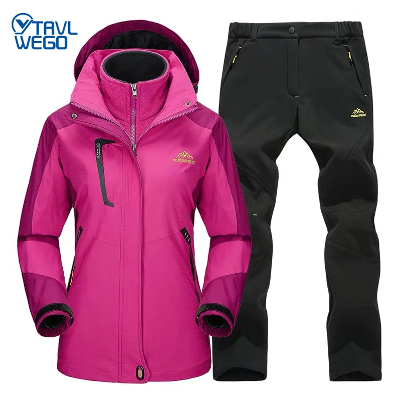 Женский зимний костюм TRVLWEGO для кемпинга пешего туризма горнолыжного спорта