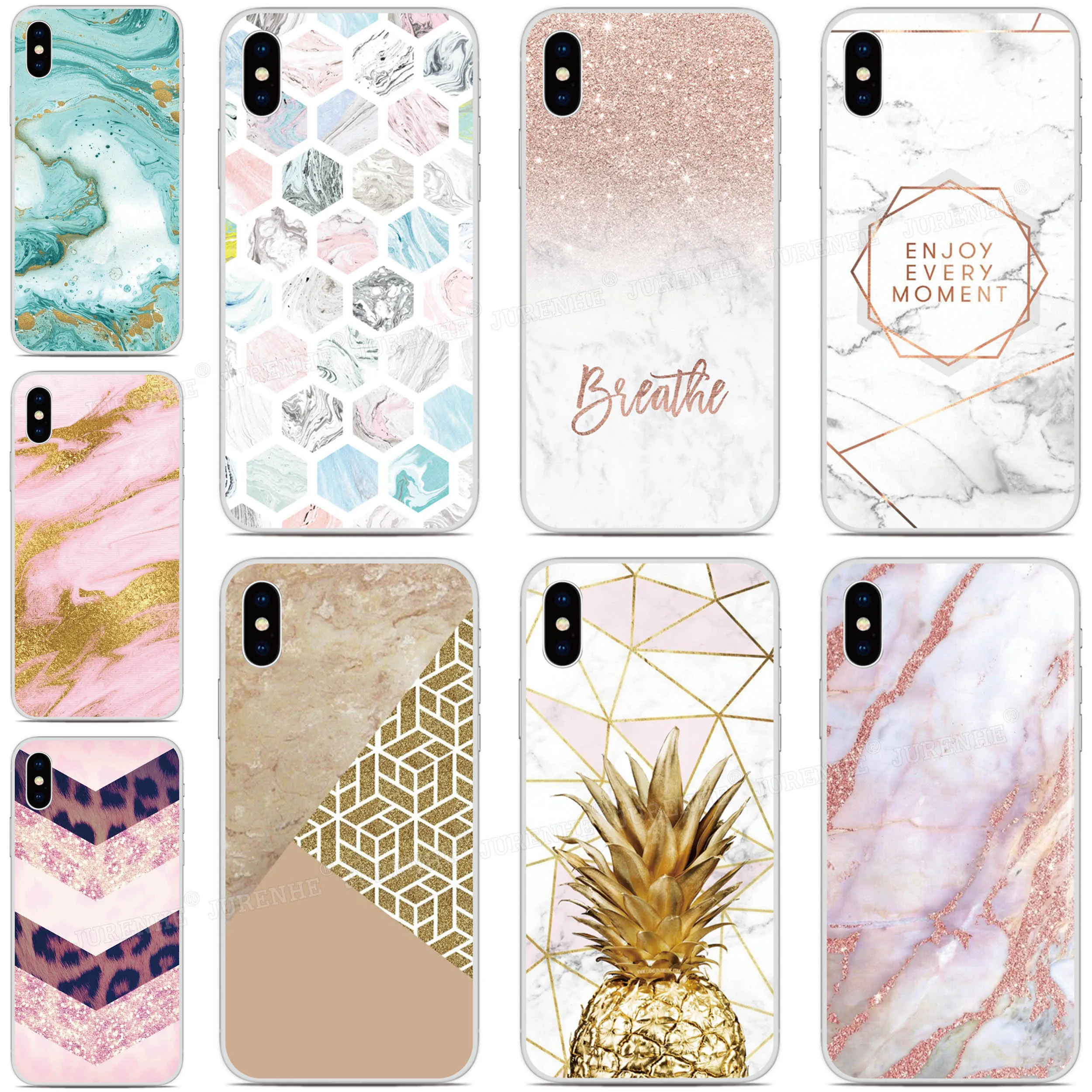 Not Glitter Marble Cover For LG Wing Harmony 4 K42 Q61 Q51 K52 K62 Q52 K92 K71 Q92 Q920 V30 Q7 K22 Plus Style 3 X Power 3 Case