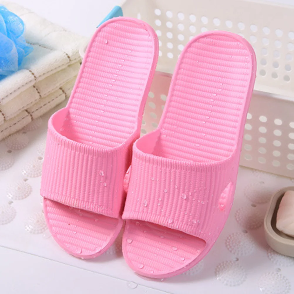 Женские нескользящие тапочки летние домашние в полоску для всей семьи сандалии